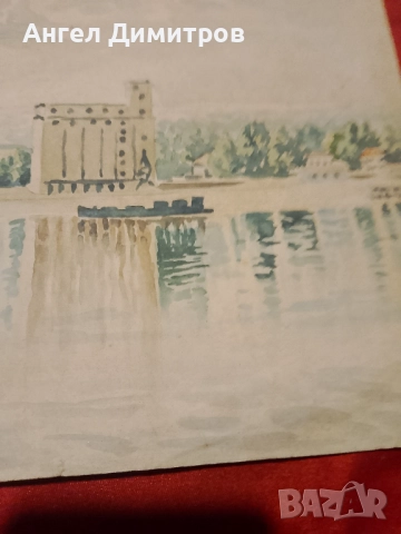 Ангел Ботев акварел картина 1948 г, снимка 3 - Картини - 51647253