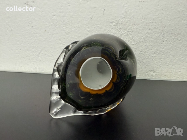 Стъклена сова / бухал Мурано. №7423, снимка 8 - Колекции - 51935597