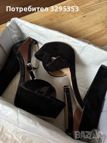 ✨ Елегантни велурени токчета – 35 номер, чисто нови ✨, снимка 2 - Дамски обувки на ток - 51669667