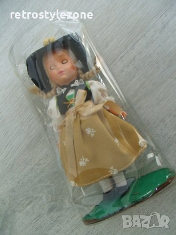№ 7189 стара кукла   - височина 18 см  - синтетика , текстил, снимка 4 - Други ценни предмети - 42569312