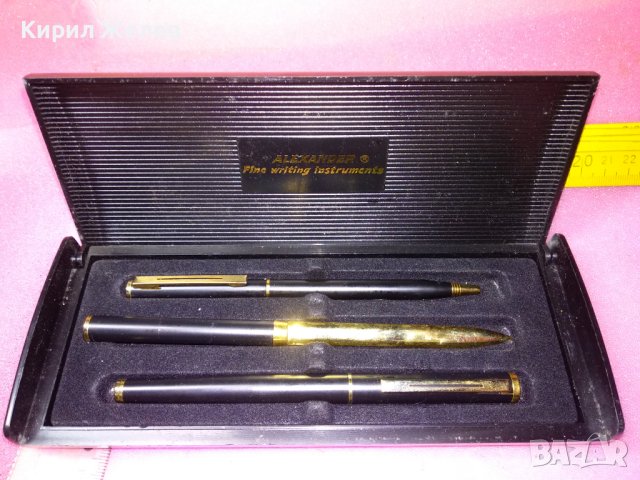 ALEXANDER ® Fine writing instruments ЛУКС КОМПЛЕКТ ПОЗЛАТЕНИ ПИСАЛКА ХИМИКАЛКА НОЖ За ПИСМА 42926, снимка 10 - Други ценни предмети - 44222343