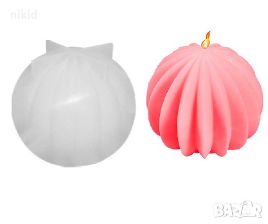 3D геометрична форма топка силиконов молд форма калъп свещ шоколад гипс смола глина сапун свещи , снимка 3 - Форми - 37499297