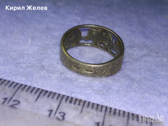 СТАРИНЕН СРЕБЪРЕН РЯДЪК ПРЪСТЕН с 3 СЛОНЧЕТА ОКСИДИРАНО СРЕБРО IXAC 925 АВТОРСКА РЪЧНА РАБОТА 40001, снимка 7 - Антикварни и старинни предмети - 42762987