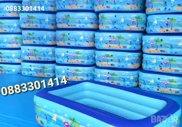 Басейн Правоъгълен с надуваемо дъно Градински басейн , снимка 10 - Басейни и аксесоари - 46156201