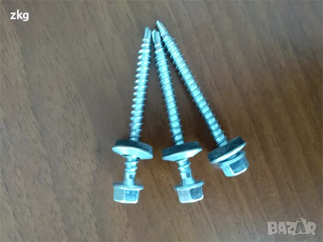 Цветни винтове самопробивни с шайба и уплътнение за монтаж на ламарина, снимка 5 - Железария - 49644839