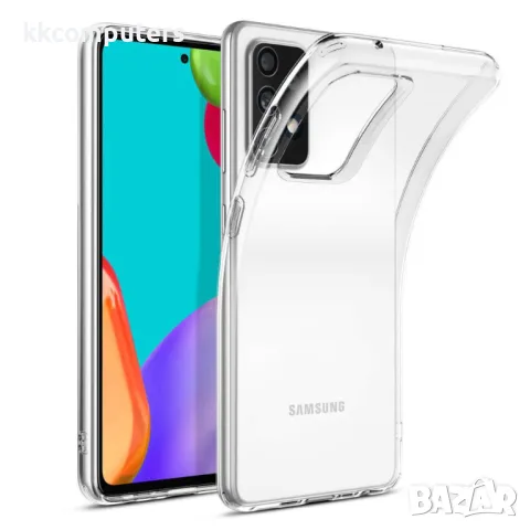 Калъф силикон Crystal /Прозрачен/ за Samsung A52 4G/5G / A52s Баркод : 3131849