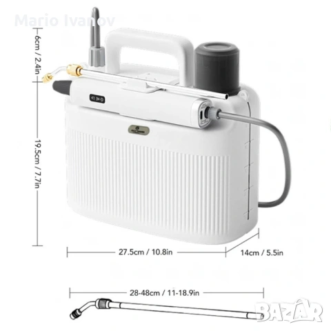 Електрическа градинска пръскачка с батерия 2200 Mah, налягане, 5L, снимка 15 - Други инструменти - 53314963