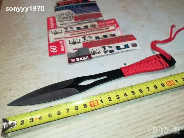 КАМА МЕТАЛЕН НОЖ С ВЪЖЕНА ОПЛЕТКА-ЧЕРВЕНО 2002251933, снимка 14 - Ножове - 49213113