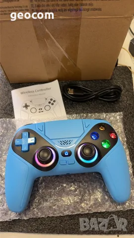 Wireless Controller for PS5 Dual Vibration (Син,Чисто нов)
