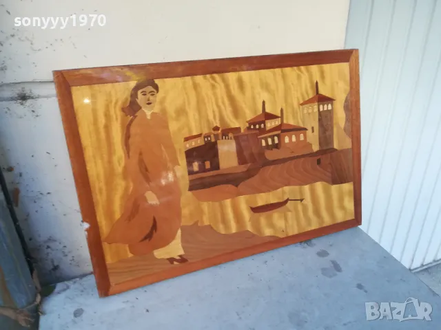 КАРТИНА ДЪРВО-ЕСТЕСТВЕН ФУРНИР 57Х39СМ 2610241821, снимка 10 - Антикварни и старинни предмети - 47728293