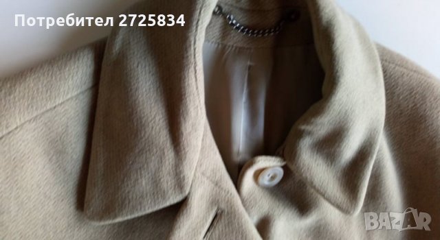 Палто, беж, вълна и кашмир, М