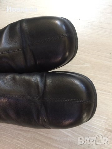 Елегантни черни боти № 37,5,естественна кожа., снимка 2 - Дамски боти - 42921112