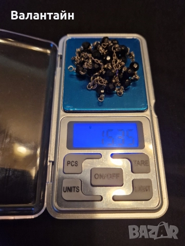 Сребърно колие с оникс, снимка 3 - Колиета, медальони, синджири - 20888254