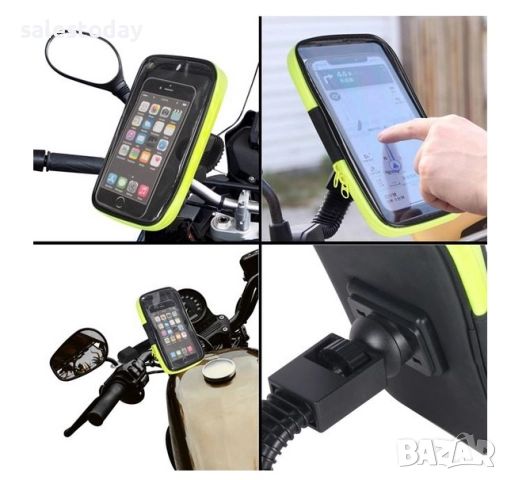 Стойка за телефон за мотор, за огледало, Универсална, водоустойчива, снимка 3 - Аксесоари и консумативи - 51766466