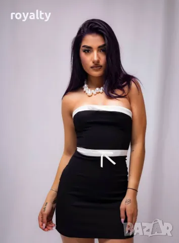 Черна стилна дамска рокля 