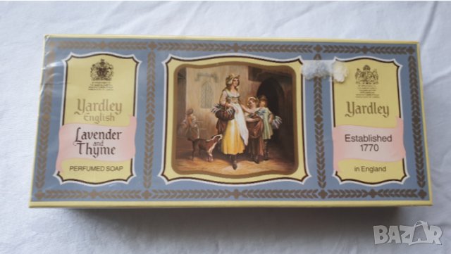Английски лавандулов сапун Yardley-3 броя в кутия, снимка 7 - Антикварни и старинни предмети - 44796849
