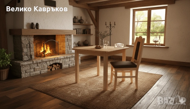 Стол Двойнотапициран, снимка 2 - Столове - 53031160