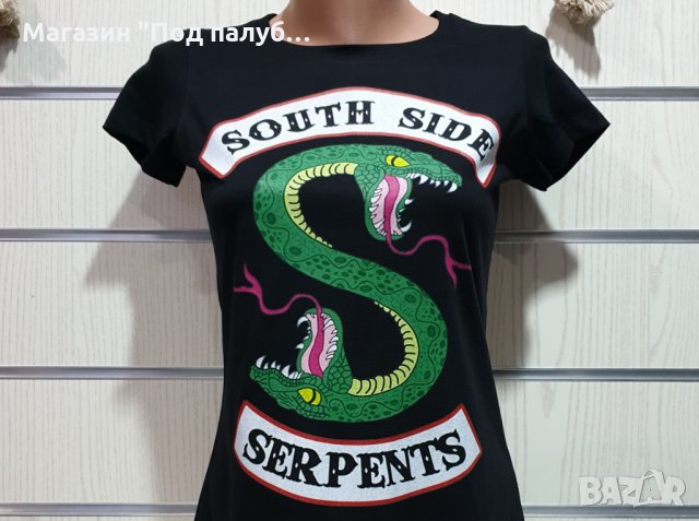 Нова дамска тениска с дигитален печат на сериала RIVERDALE, Southside serpents, снимка 6 - Тениски - 30201300