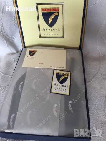 Етикети за багаж Aspinal of London сет, естествена кожа подаръчна кутия, топ качество брандирани CNN, снимка 9 - Други - 35267782