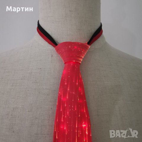 Вратовръзка LED USB светеща - червен цвят, снимка 8 - Други - 30204213