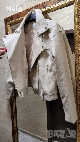 Дамско кожено яке, снимка 3 - Якета - 54180254