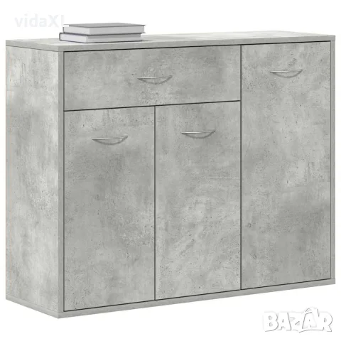 vidaXL Бюфет, бетонно сив, 88x30x70 см, инженерно дърво, снимка 5 - Бюфети - 56147760