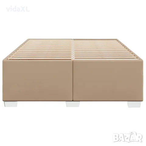vidaXL Рамка за легло, капучино, 160x200 см, изкуствена кожа, снимка 4 - Спални и легла - 56146954