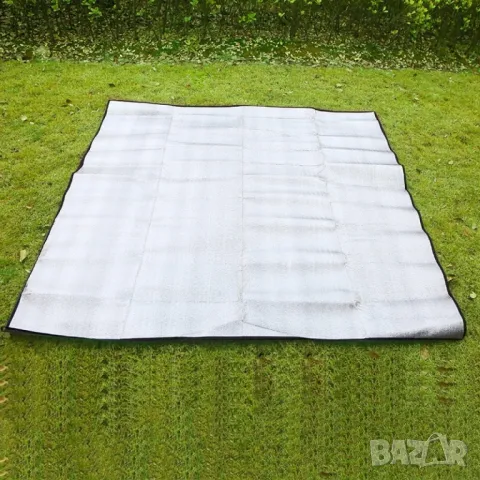 Постелка за къмпинг с двойно алуминиево покритие 150 см x 200 см