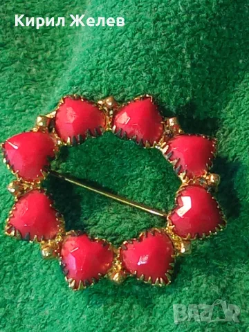 СТАРА ЗЛАТИСТА СКЪПОЦЕННА РЕТРО БРОШКА МАЙСТОРСКА ЮВЕЛИРНА РАБОТА 48772, снимка 13 - Антикварни и старинни предмети - 48733978