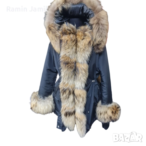 Парка с естествен косъм от ракун