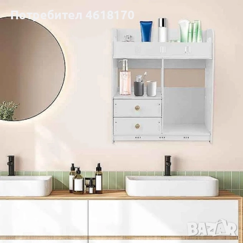 Органайзер за съхранение на аксесоари в банята за грим, козметика, хавлиени кърпи, снимка 3 - Органайзери - 52038176