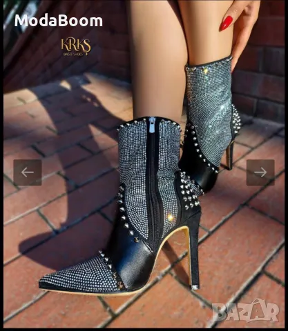 Дамски боти на ток 