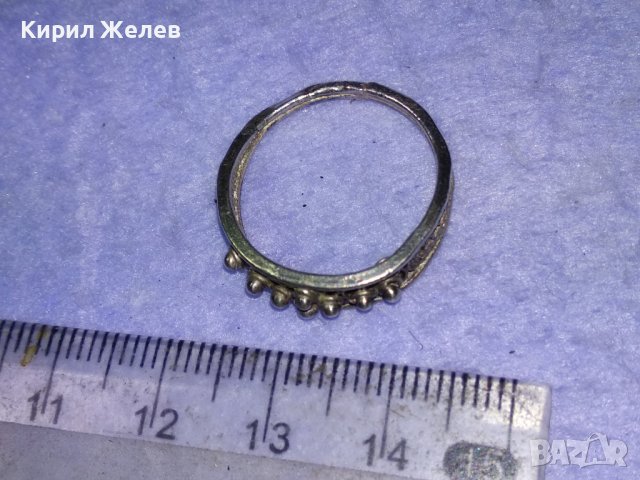 СТАРИНЕН ФИЛИГРАНЕН СРЕБЪРЕН ПРЪСТЕН МАЙСТОРСКА РЪЧНА ИЗРАБОТКА 40225, снимка 12 - Антикварни и старинни предмети - 42866076