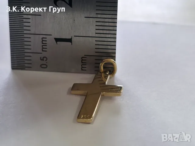 Златен Кръст 18К 750 / 1,71 гр., снимка 5 - Колиета, медальони, синджири - 56150776