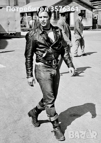 Кожено яке, рокерско , снимка 7 - Якета - 54308733