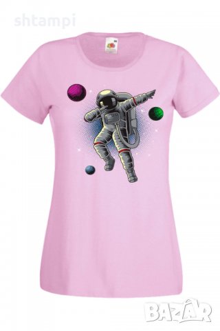 Дамска Тениска Dabbing astronaut,Изненада,Повод,Подарък,Празник, снимка 2 - Тениски - 37643186