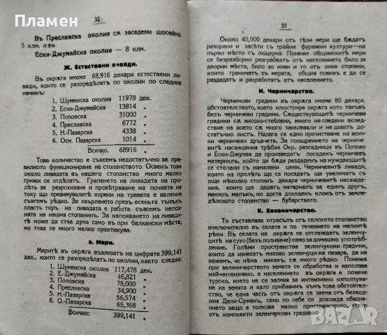 Положението на Шуменски окръгъ въ стопанско отношение презъ 1928/29 год. П. Ю. Петровъ, снимка 3 - Антикварни и старинни предмети - 40808663
