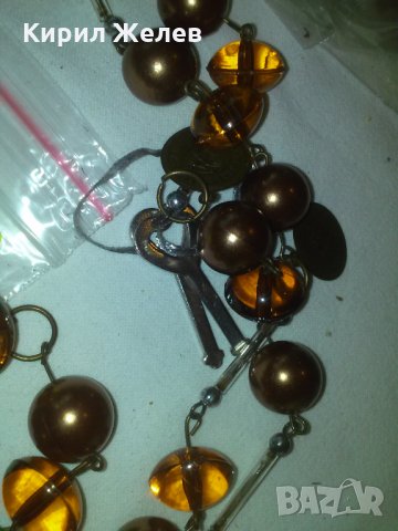 СТАРО КАТАЛИНЕНО с БРОНЗОВИ ПАРИЧКИ РЕТРО КОЛИЕ 8588, снимка 3 - Колекции - 29630167