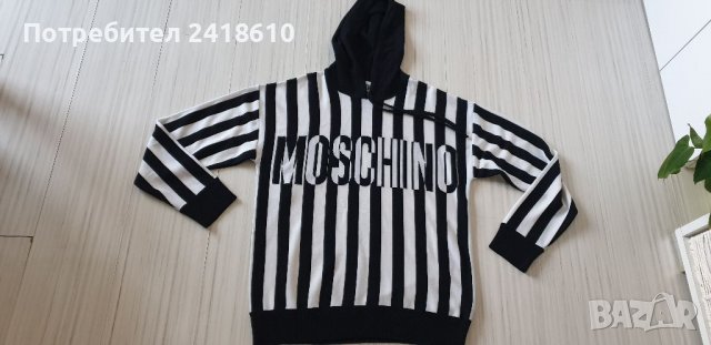 MOSCHINO Pullover Hooded Sweater Knit Wool Mens Size 48/M НОВО! ОРИГИНАЛ! Мъжки Вълнен Суичер!, снимка 4 - Суичъри - 39710303