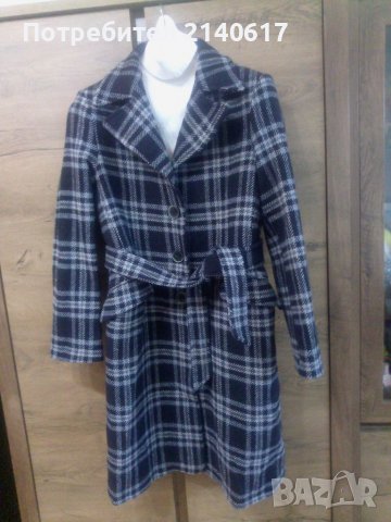 Италианско вълнено палто в каре Sophie Faroh N:L