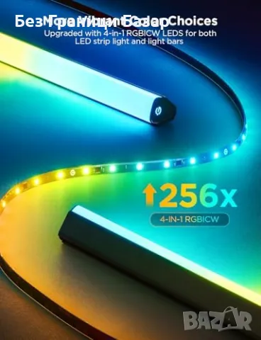 Ново Govee осветление и светлинни барове за 55-65” TV, гласов контрол, снимка 3 - Лед осветление - 47510711