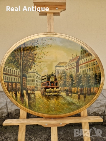 Превъзходна майсторска картина масло върху дървена основа , снимка 3 - Картини - 51558582