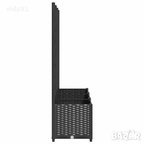 vidaXL Градинска саксия с решетка, черна, 120x40x136 см, полипропилен, снимка 4 - Саксии и кашпи - 56146769