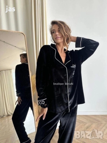 Кадифена пижама Chanel, снимка 5 - Пижами - 52832412