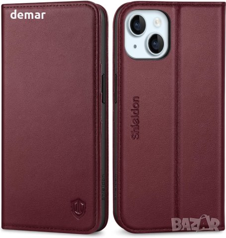 Калъф SHIELDON за: iPhone 15 Plus 5G 6.7"-черен; iPhone 15 6.1"-червен, снимка 2 - Калъфи, кейсове - 42356123