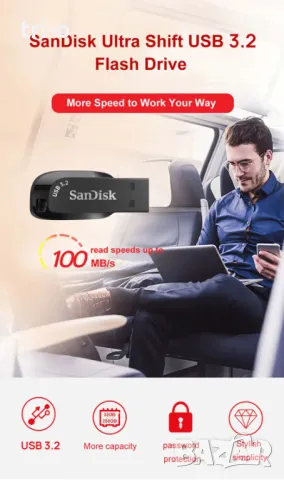 SanDisk CZ410 USB 3.2 флаш устройство 32GB, снимка 2 - USB Flash памети - 50321244