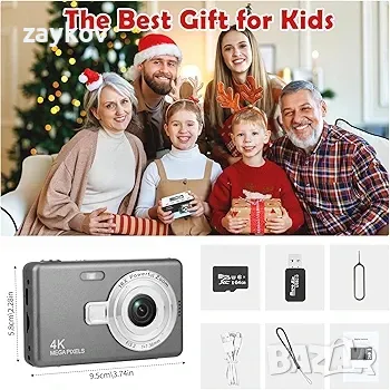 Цифров фотоапарат с 32GB карта, преносим фотоапарат, HD 1080P фотокамера, снимка 3 - Друга електроника - 50334651