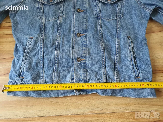 Винтидж дънково яке Carrera Jeans & Co. XL 100% памук синьо яке, снимка 10 - Якета - 55798158