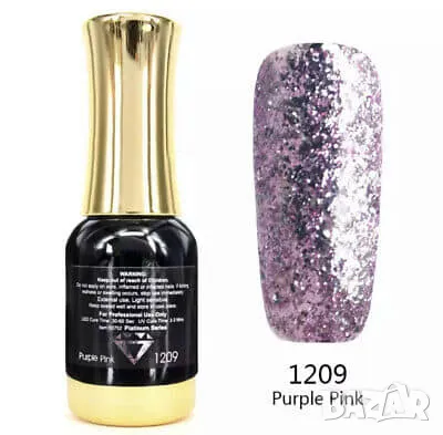  VENALISA Platinum UV LED гел лак с брокат серия Платинум , снимка 15 - Продукти за маникюр - 26981154