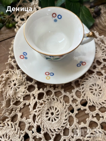 Бонбонски сет за късо кафе Eschenbach Bavaria 1931  Art Deco Вместимост-50 мл  Цена-10€ /19.56 лв, снимка 2 - Чаши - 53311135